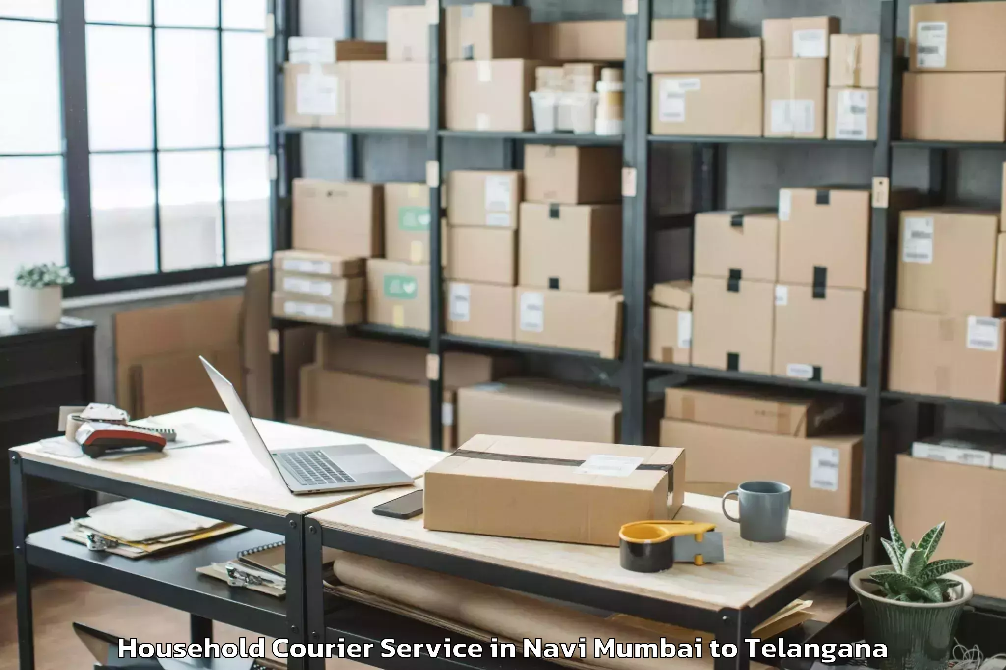 Top Navi Mumbai to Azamabad Industrial Estate Household Courier Available